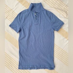 J. Crew UNWORN Men's Short Sleeve Textured Polo in Overcast Blue XS